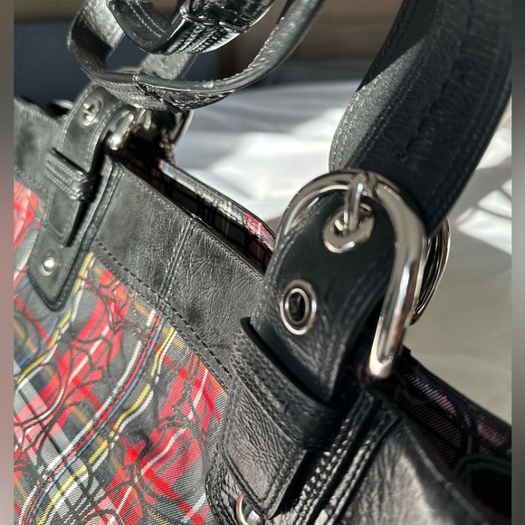 Coach Poppy Tartan Plaid Tote Shoulder Handbag G1082-F15228Coach - Picture 2 of 6